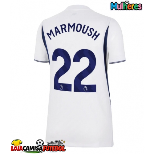 Camisa de Futebol Tottenham Hotspur Omar Marmoush #22 Equipamento Principal Mulheres 2026-27 Manga Curta